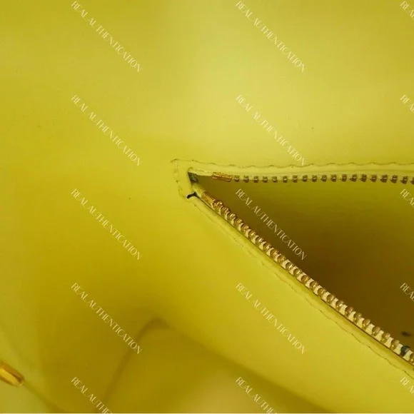 Louis Vuitton Monogram Vernis Yellow Houston Tote COA - Picture 13 of 16